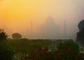 Ancient Taj Mahal mausoleum in Agra, India