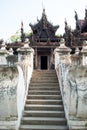 Ancient teak monastery of Shwenandaw Kyaung in Mandalay, Myanmar