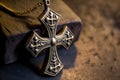 Ancient Templar Cross - handmade, Christian cross, pendant, bronze