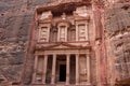 Ancient temple Al Khazneh Treasury. Petra, Jordan