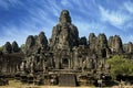 Ancient temple in Angkor Wat, Cambodia Royalty Free Stock Photo