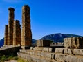 Ancient Temple of Apollo, Delphi, Greece Royalty Free Stock Photo