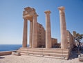 Ancient temple of Apollo at Lindos Royalty Free Stock Photo