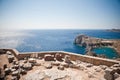 Ancient temple of Apollo at Lindos Royalty Free Stock Photo