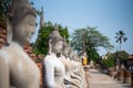 Row of buddha on the bluesky Royalty Free Stock Photo