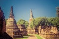 Ancient temple of Ayutthaya, Wat Phra Ram, Thailand Royalty Free Stock Photo