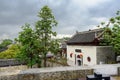 Ancient temple in cloudy spring after rain,Qingyan town