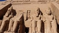 An ancient temple complex, cut into a solid rock cliff, Abu Simbel, Egypt. Royalty Free Stock Photo