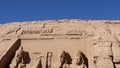 An ancient temple complex, cut into a solid rock cliff, Abu Simbel, Egypt. Royalty Free Stock Photo