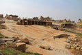 An ancient temple complex Hemakuta hill in Hampi, Karnataka, India. Royalty Free Stock Photo