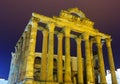 Ancient temple of Diana in night. Merida Royalty Free Stock Photo