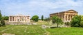 Ancient temple at famous Paestum Archaeological, Campania, Italy Royalty Free Stock Photo