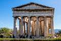 Ancient Temple of Hephaestus, Hephaisteion, in Athenian Agora archeological area of Athens, Greece Royalty Free Stock Photo