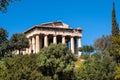 Ancient Temple of Hephaestus, Hephaisteion, in Athenian Agora archeological area of Athens, Greece Royalty Free Stock Photo