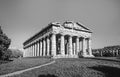 Temple of Hera built by Greek colonists, in Paestum, Italy Royalty Free Stock Photo