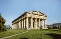 temple of Hera built by Greek colonists, in Paestum, Italy Royalty Free Stock Photo