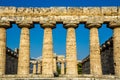 Ancient temple of Hera in Paestum Italy Royalty Free Stock Photo