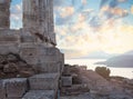 Ancient Temple of Poseidon. Cape Sounion, Greece Royalty Free Stock Photo