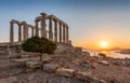 The ancient Temple of Poseidon at Sounion, Attica, Greece