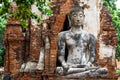 Ancient temple with ruins buddha