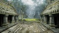 Ancient temple ruins, 3d render