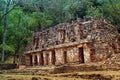 Ancient temple ruins in the jungle of southern Mexico Royalty Free Stock Photo