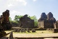 Ancient Temple Ruins In My Son Sanctuary, Vietnam. Royalty Free Stock Photo