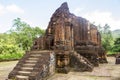 Ancient Temple Ruins In My Son Sanctuary, Vietnam. Royalty Free Stock Photo