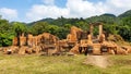 Ancient Temple Ruins In My Son Sanctuary, Vietnam. Royalty Free Stock Photo