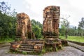 Ancient Temple Ruins In My Son Sanctuary, Vietnam. Royalty Free Stock Photo