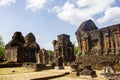 Ancient Temple Ruins In My Son Sanctuary, Vietnam. Royalty Free Stock Photo