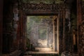 Ancient Temple Ruins of Pre Khan, Cambodia Royalty Free Stock Photo