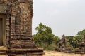 Ancient temple stone carving in Angkor Wat. Pre Rup temple view from upper level. Buddhist or hindu temple. Royalty Free Stock Photo