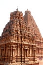 The ornamental towers in the ancient Brihadisvara Temple in Thanjavur, india. Royalty Free Stock Photo