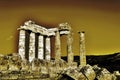 Ancient Temple of Zeus in the Nemea Royalty Free Stock Photo