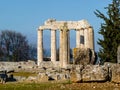 Ancient Temple of Zeus in the Nemea Royalty Free Stock Photo