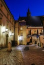 Ancient tenements in city center of Krakow, Poland Royalty Free Stock Photo