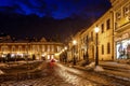 Ancient tenements in old town, Wieliczka, Poland.