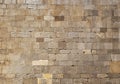 Ancient textured wall made of stone blocks