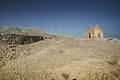 ancient 13th century ruins of the mosque built by Bibi Maryam, located in the once thriving merchant city of Qalhat in Oman Royalty Free Stock Photo