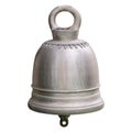 Ancient thai bell, big bell isolate on white Royalty Free Stock Photo
