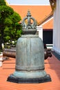 Ancient Thai bronze bell in the temple Bangkok, Thailand Royalty Free Stock Photo