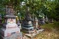 Ancient Thai cemetery on the temple territory