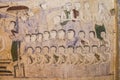 Ancient Thai Isan mural painting Royalty Free Stock Photo