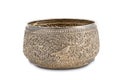 Ancient Thai style silver bowl Royalty Free Stock Photo