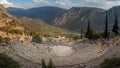 Ancient theater in Delphi, Greece Royalty Free Stock Photo