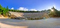 The ancient theater of Epidaurus or `Epidavros`, Argolida prefecture, Peloponnese. Royalty Free Stock Photo