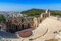 Ancient theater in Greece, Athnes Royalty Free Stock Photo