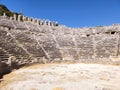 Ancient theater of Perga. Amphitheater. Ancient city. Turkey. Manavgat. Antalya. Landmarks of Turkey Royalty Free Stock Photo