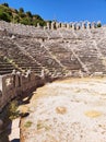 Ancient theater of Perga. Amphitheater. Ancient city. Turkey. Manavgat. Antalya. Landmarks of Turkey Royalty Free Stock Photo